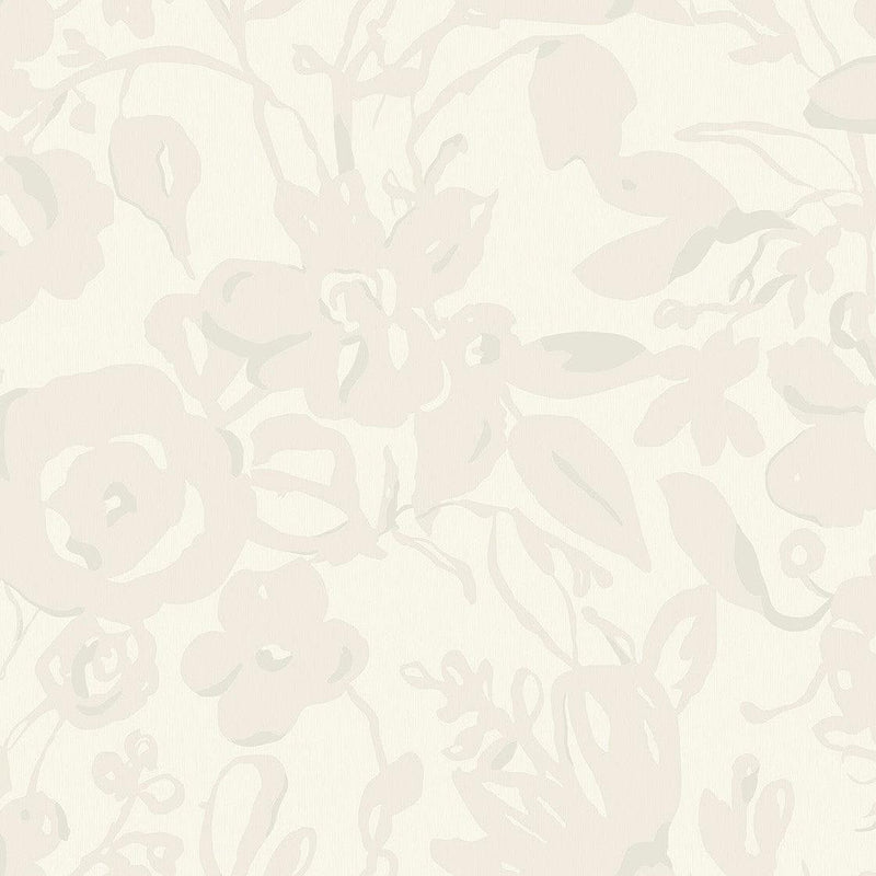 Wallpaper Brushstroke Floral Wallpaper // Pearl 
