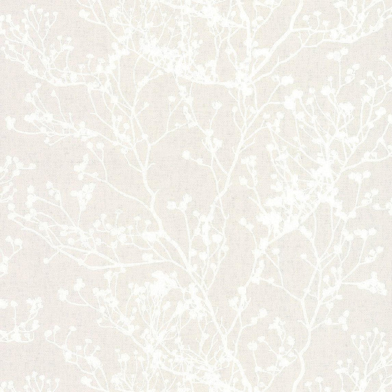 Wallpaper Budding Branch Silhouette Wallpaper // Beige 
