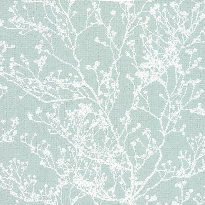 Wallpaper Budding Branch Silhouette Wallpaper // Blue 