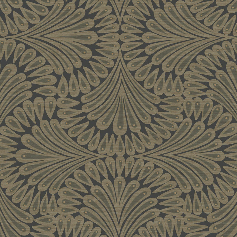 Wallpaper Cabaret Wallpaper Sample // Black Metallic 8 x 10 