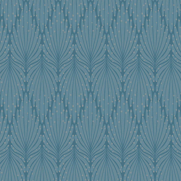 Wallpaper Café Society Wallpaper // Blue 