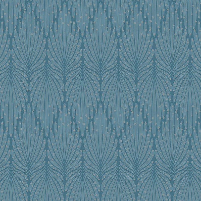 Wallpaper Café Society Wallpaper Sample // Blue 8 x 10 