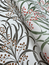 Wallpaper Calluna Wallpaper // White & Berry Metallic 