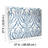 Wallpaper Calluna Wallpaper // White & Blue Metallic 