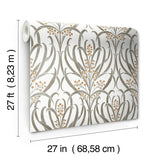 Wallpaper Calluna Wallpaper // White & Taupe Metallic 