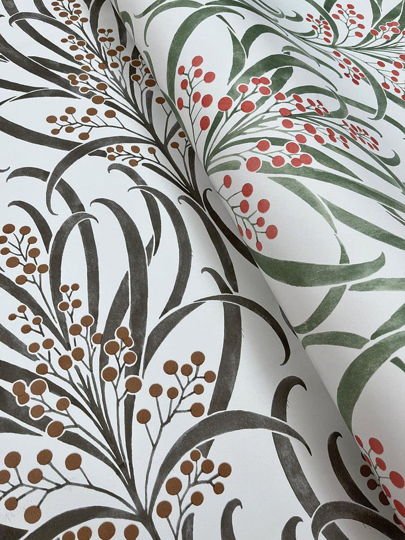 Wallpaper Calluna Wallpaper // White & Taupe Metallic 