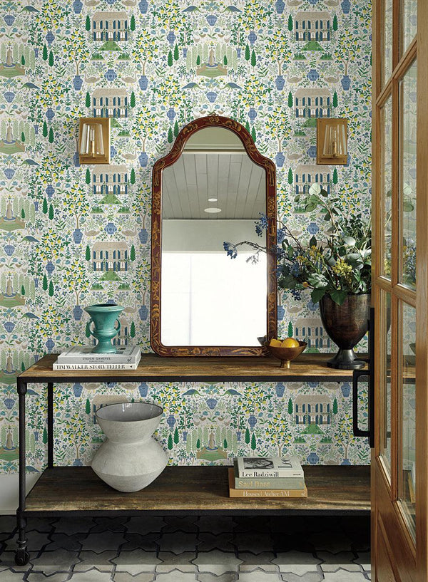 Wallpaper Camont Wallpaper // Blue & Green 
