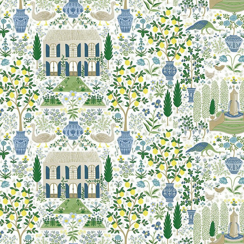 Wallpaper Camont Wallpaper Sample // Blue & Green 8 x 10 