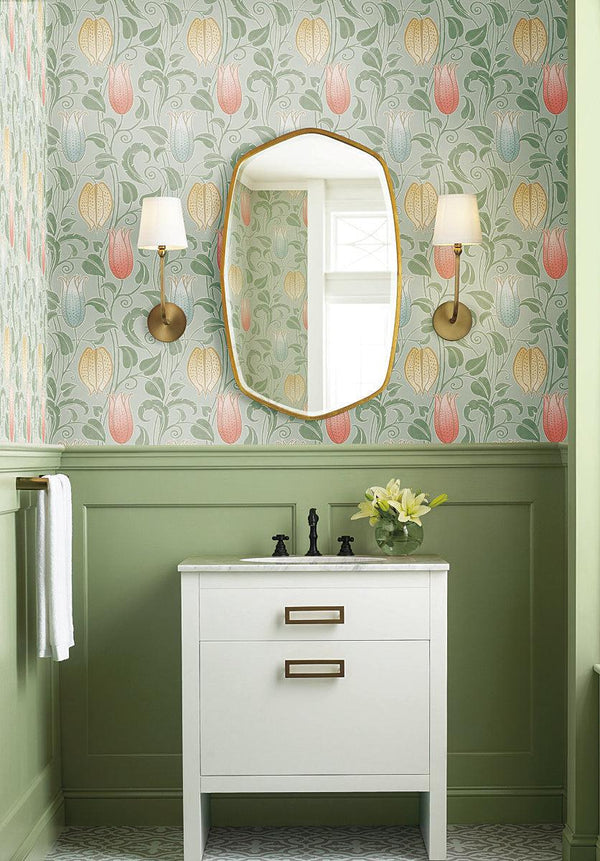 Wallpaper Canterbury Bells Wallpaper // Sage 