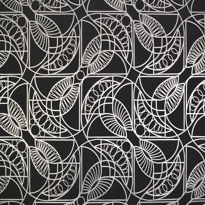 Wallpaper Cartouche Wallpaper // Black & Silver 