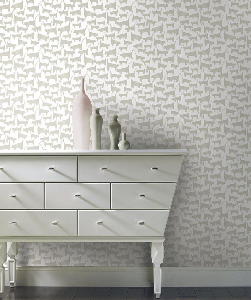 Wallpaper Cat Tails Peel & Stick Wallpaper // Beige 