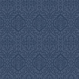 Wallpaper Cathedral Damask Wallpaper // Blue 