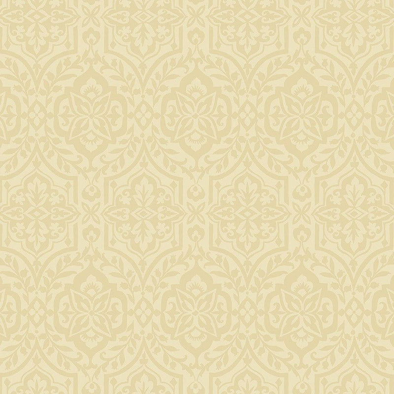 Wallpaper Cathedral Damask Wallpaper Sample // Gold 8 x 10 