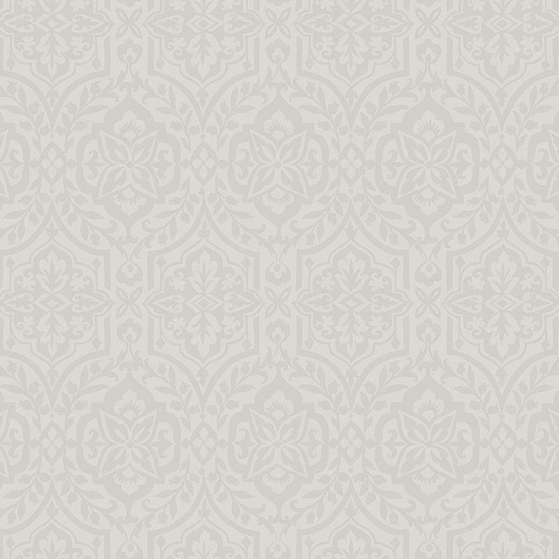 Wallpaper Cathedral Damask Wallpaper Sample // Grey 8 x 10 