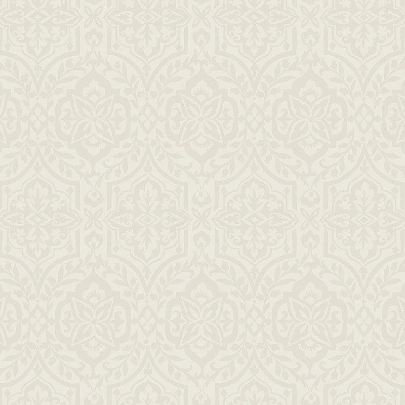 Wallpaper Catherdral Damask Wallpaper Sample // Taupe 8 x 10 