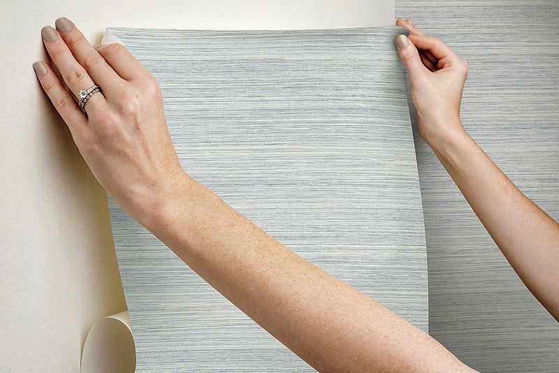 Wallpaper Cattail Weave Peel & Stick Wallpaper // Blue 