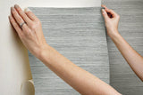 Wallpaper Cattail Weave Peel & Stick Wallpaper // Grey 