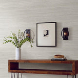 Wallpaper Cattail Weave Peel & Stick Wallpaper // White 