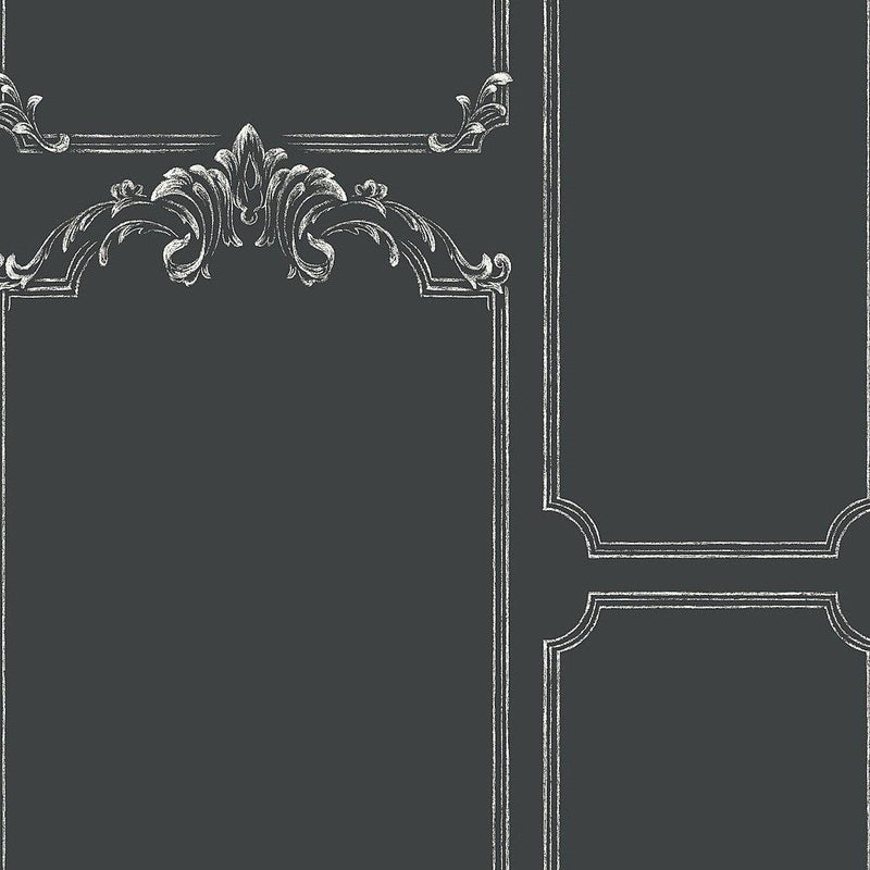 Wallpaper Chalkboard Wallpaper Sample // Black & White 8 x 10 