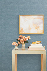 Wallpaper Challis Woven Wallpaper // Blue 