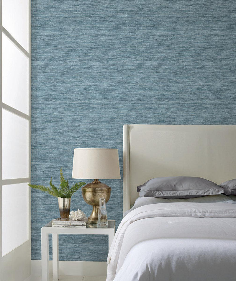 Wallpaper Challis Woven Wallpaper // Blue 