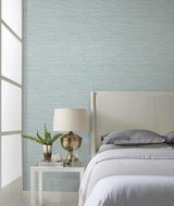 Wallpaper Challis Woven Wallpaper // Blue & Green 