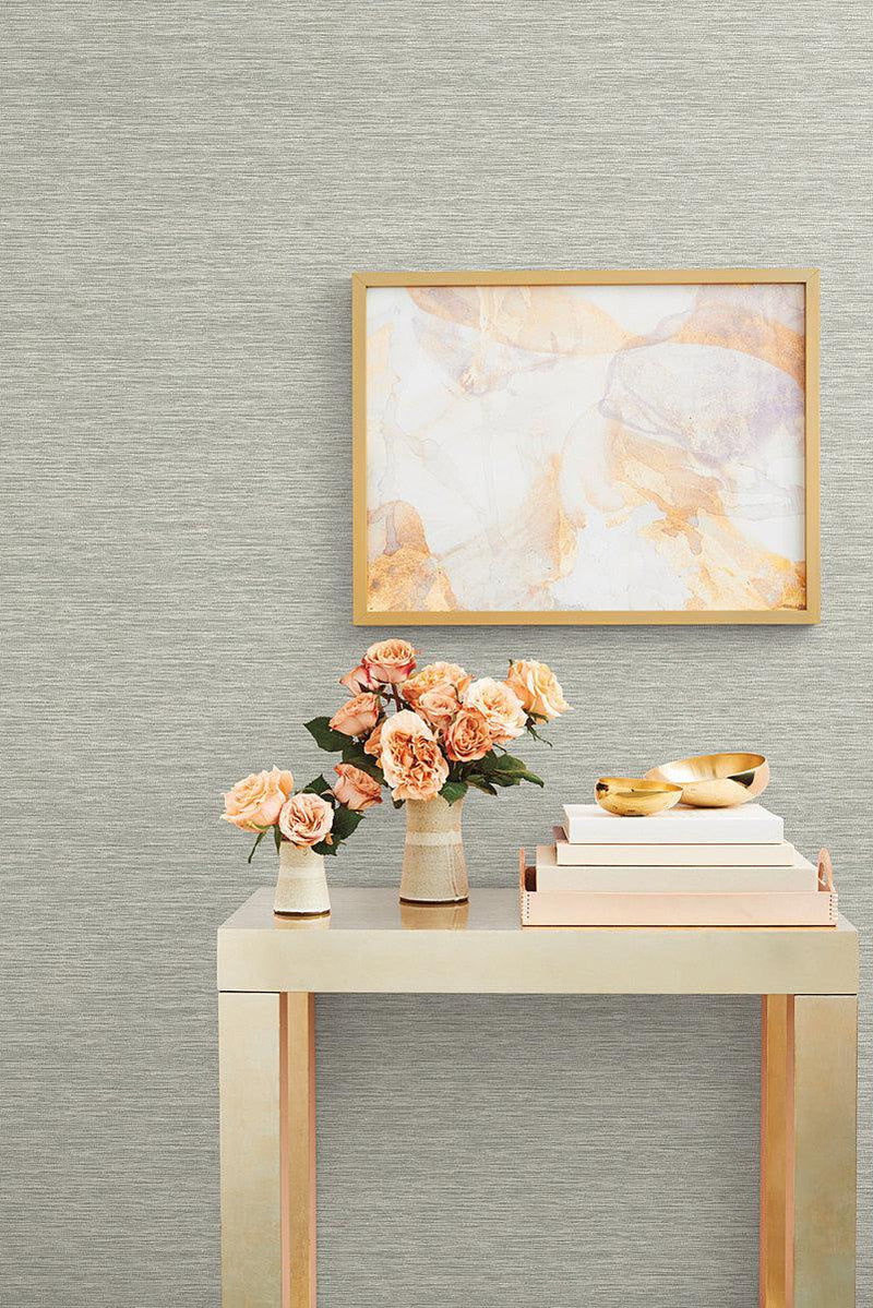Wallpaper Challis Woven Wallpaper // Grey 