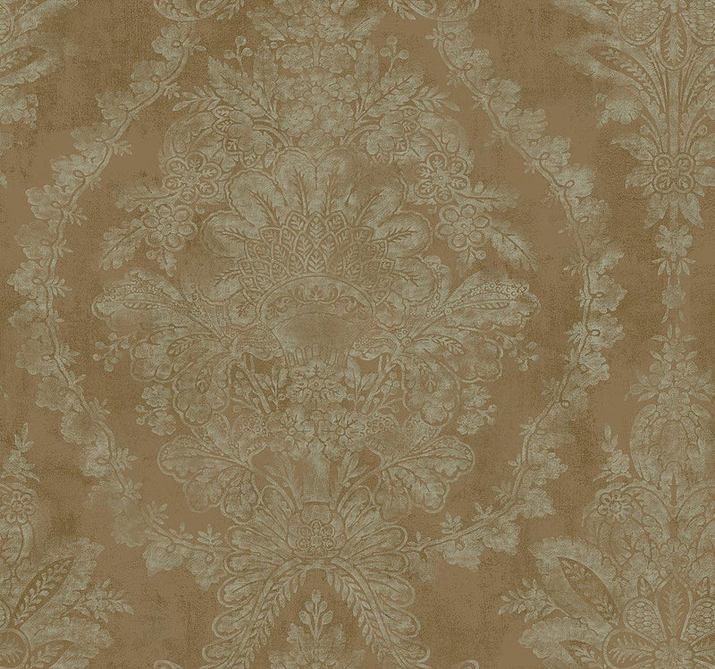 Wallpaper Charleston Damask Wallpaper // Yellow 