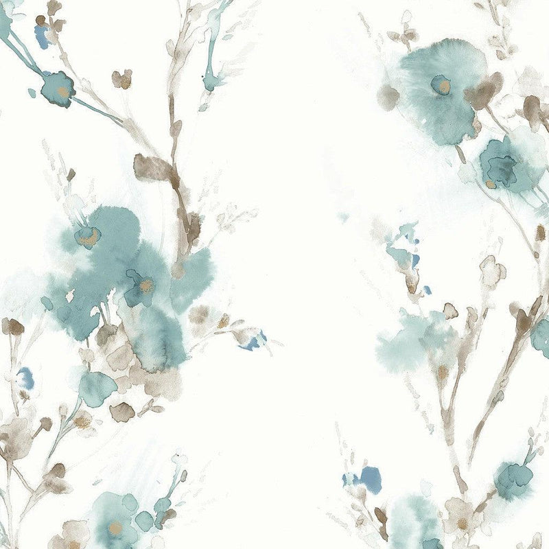 Wallpaper Charm Peel & Stick Wallpaper Sample // Teal 8 x 10 