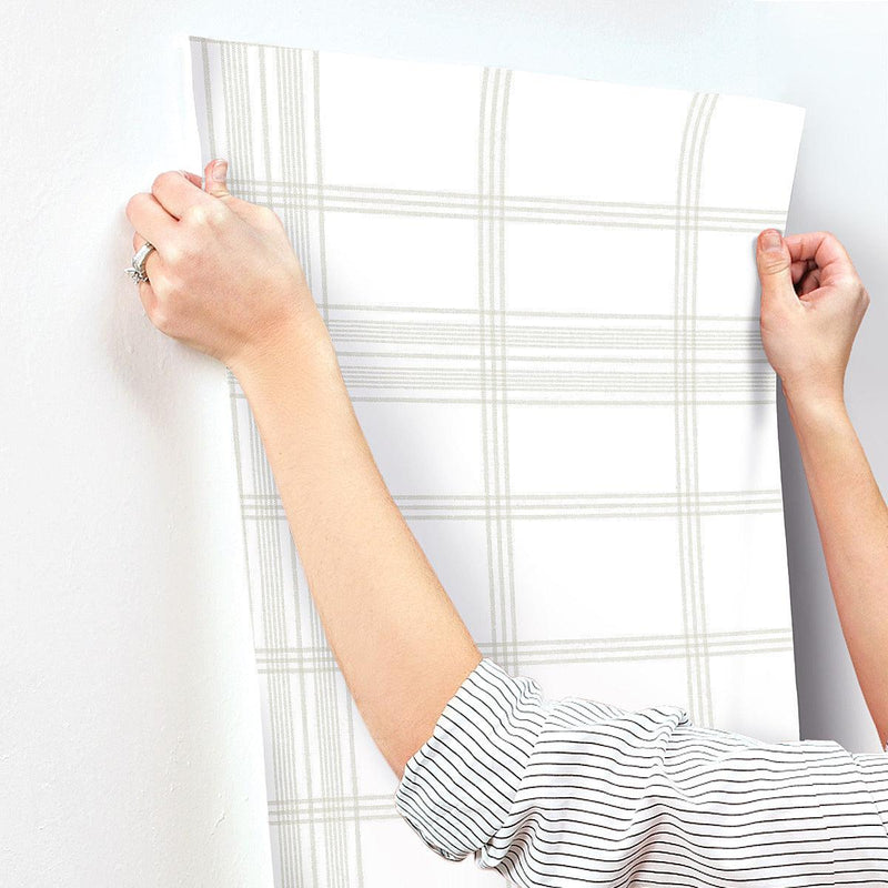 Wallpaper Charter Plaid Wallpaper // Off White 