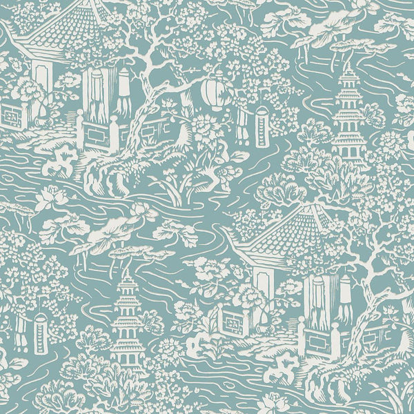 Wallpaper Chinoiserie Wallpaper // Blue & Green 