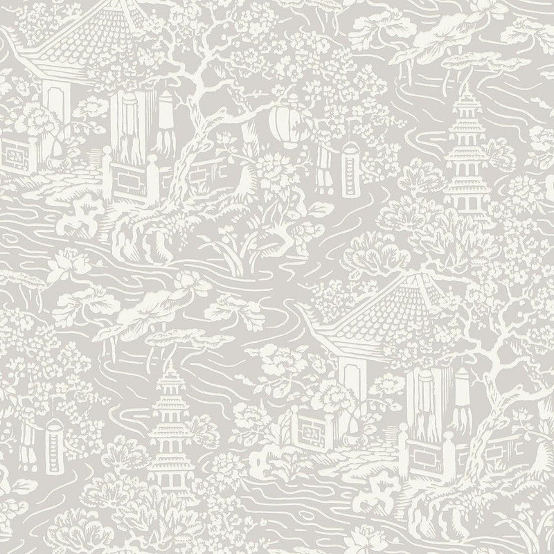 Wallpaper Chinoiserie Wallpaper // Grey 
