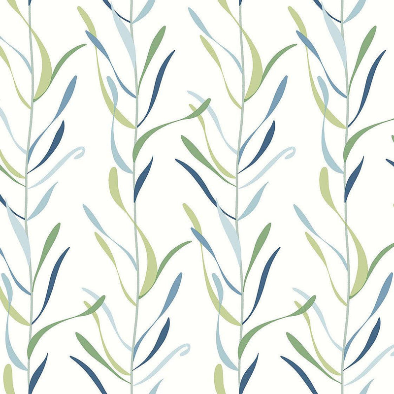 Wallpaper Chloe Vine Wallpaper Sample // Peacock 8 x 10 