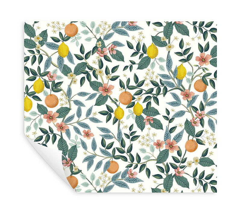 Wallpaper Citrus Grove Peel & Stick Wallpaper // White 