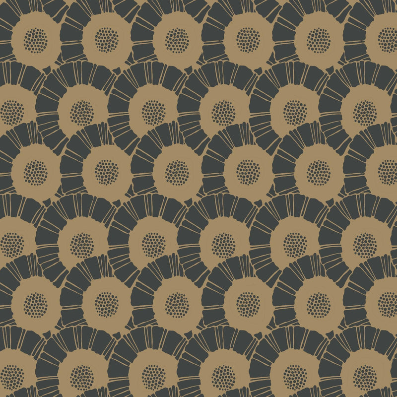 Wallpaper Coco Bloom Wallpaper Sample // Black 8 x 10 