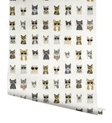 Wallpaper Cool Cats Peel & Stick Wallpaper // Grey & Gold 