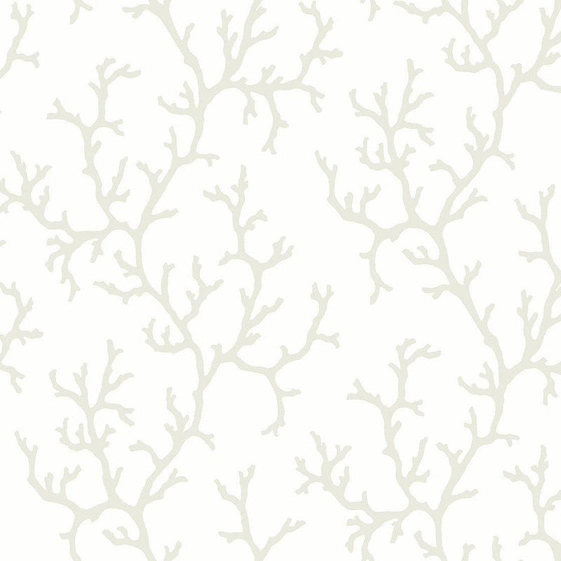 Wallpaper Coral Island Wallpaper Sample // White 8 x 10 