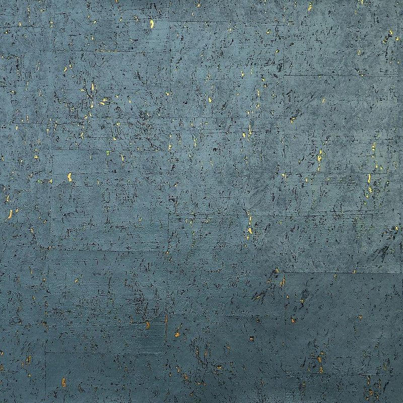 Wallpaper Cork Wallpaper Sample // Teal 8 x 10 