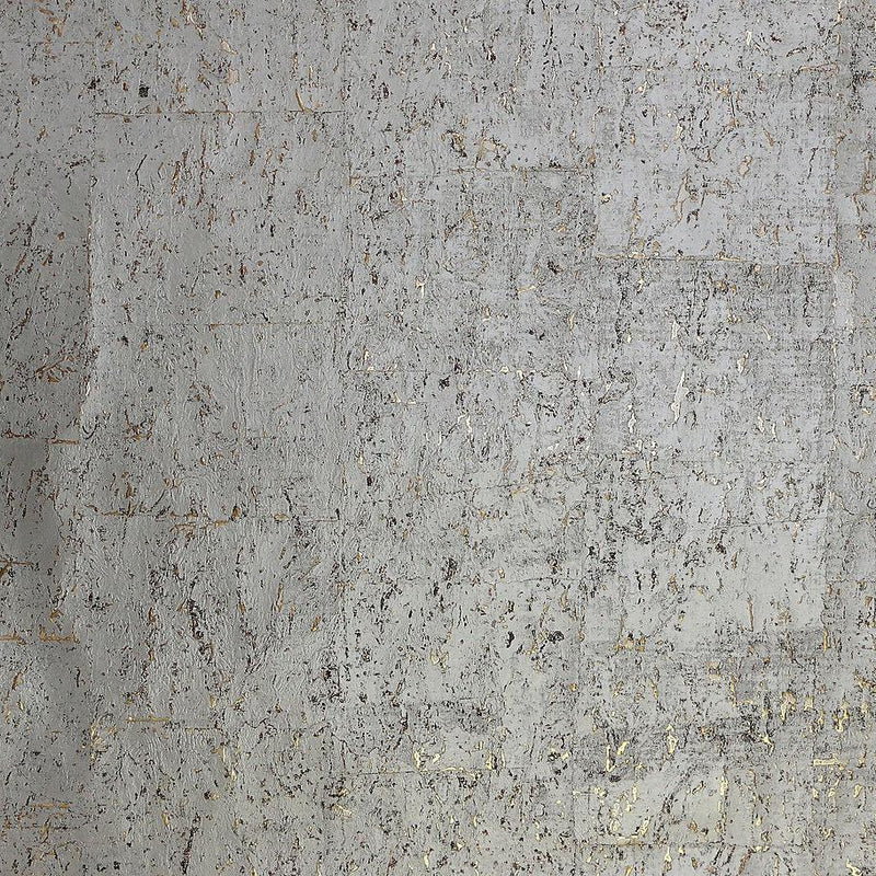 Wallpaper Cork Wallpaper Sample // Warm Silver 8 x 10 
