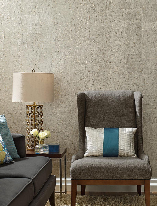 Wallpaper Cork Wallpaper // Warm Silver 