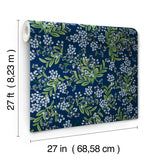 Wallpaper Cornflower Wallpaper // Purple & Green 