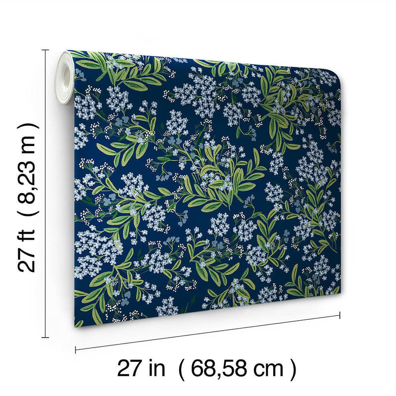 Wallpaper Cornflower Wallpaper // Purple & Green 