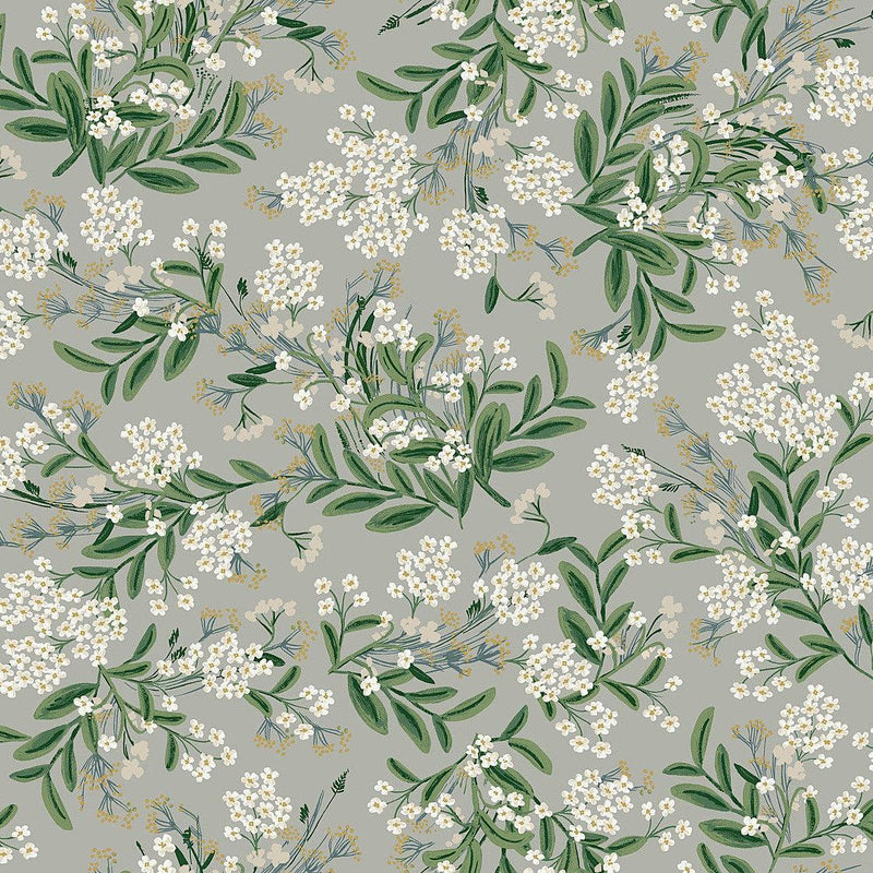 Wallpaper Cornflower Wallpaper Sample // Grey & Green 8 x 10 