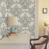 Wallpaper Cottontail Toile Premium Peel + Stick Wallpaper // Linen & Charcoal 