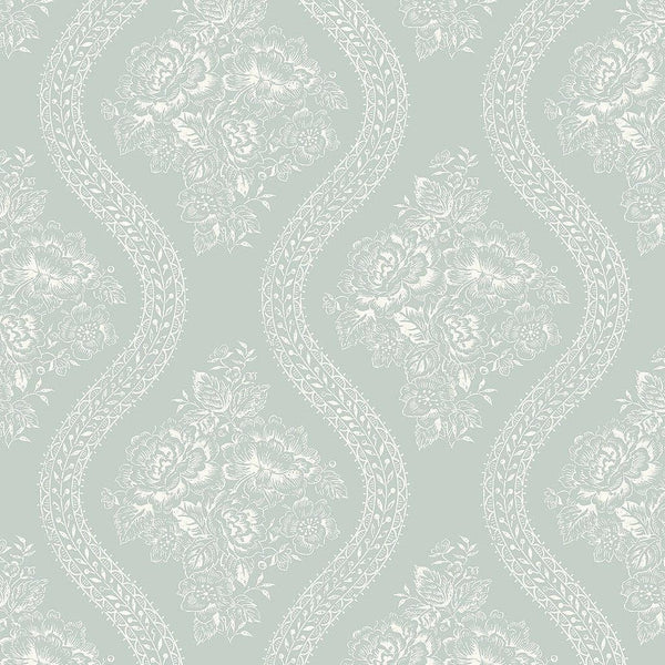 Wallpaper Coverlet Wallpaper // White & Blue 