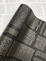 Wallpaper Crafted Editorial Wallpaper // Black & Gold Metallic 