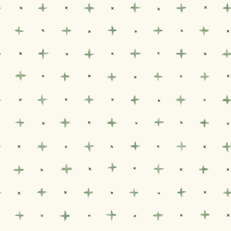 Wallpaper Cross Stitch Wallpaper Sample // Green 8 x 10 