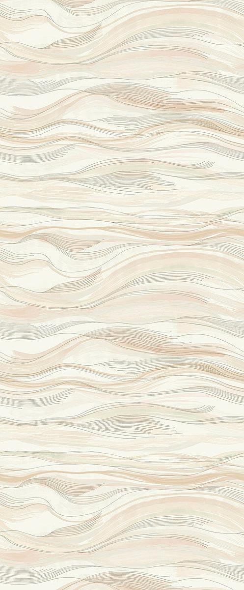 Wallpaper Currents Wall Mural Sample // Beige 8 x 10 