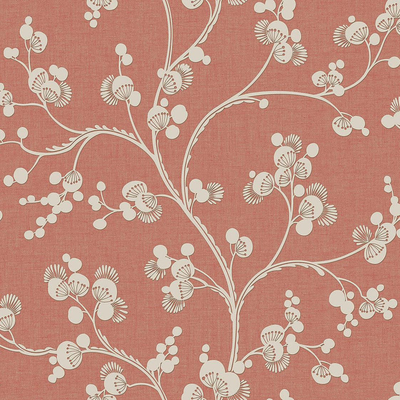 Wallpaper Dahlia Trail Wallpaper Sample // Burnt Orange 8 x 10 