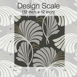 Wallpaper Dancing Leaves Wallpaper // Black 